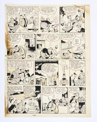 Lot 62 - Billy Bunter original Fireworks artwork by Reg Parlett for Billy Bunter’s Knockout No 1184 | Comic Book Auctions ltd