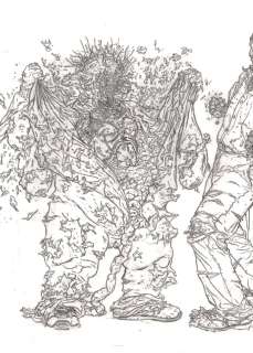 Geof Darrow – Hard Boiled 3p8 – Splash – Pencils – 16.5 x 13 inches – Frank Miller