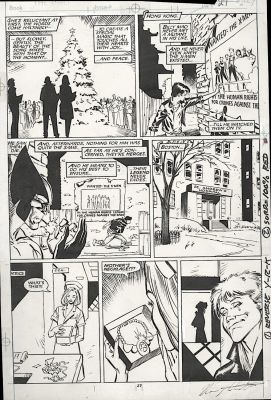 Marc Silvestri | Silvestri, Marc - Uncanny X-Men #230 Pg, Christmas - Team Wanted Poster + Wolverine / Longshot | Cool Lines Art