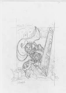 Bozzetto originale Marco Gervasio Copertina Paperinik n 63 | Venere Comic Art