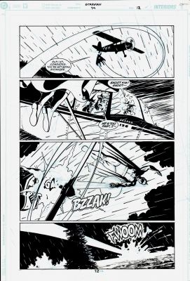 Peter Snejbjerg | Starman #79 P 12 (1951 Justice Society of America Story with Starman [Jack Knight] in Costume Battling Gunmen in a Plane!) 2001 | Romitaman