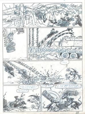 David Edouard & Ptiluc | PLANCHE ORIGINALE 26 TOME 2 de RAT’S Quand pousse le bitume | Galerie Napoléon