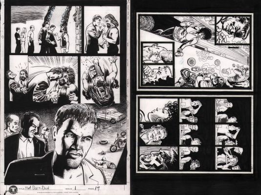 Fred Harper, Trevor Von Eeden | From Dusk Till Dawn Film Adaptation P.19 (Double Sided) - Clooney - Big Entertainment - 1996 | Anthony’s Comic Book Art