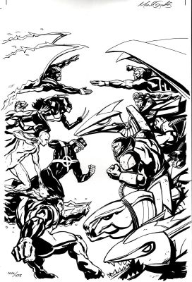 Michael Gaydos | All-New X-Men #9 Cover (6 Awesome X-Men Battle 6 Villains!) 2016 | Romitaman