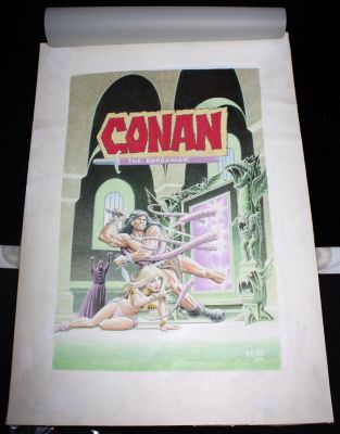 Ralph Reese | Conan the Barbarian #25 Cover Re-Creation - After Gil Kane - Signed - 2014 | Anthony’s Comic Book Art