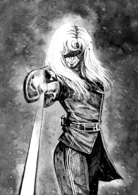 Neri Rearte | Alicia Clair Obscur Expedition 33 Inked Illustration Page Commission | Splash Page