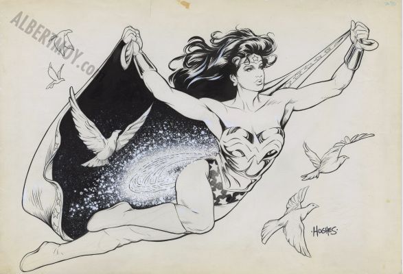 Adam Hughes | Wonder Woman Issue 50 Page Pin Up | Albert Moy