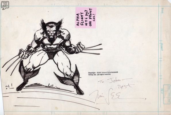 Jim Lee | Wolverine Sketch | Panel Page Art