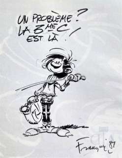 Franquin/Gaston. Dessin original illustrant Gaston… | Dagoty