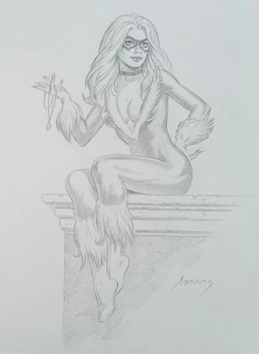 Paul Abrams Black Cat Sketch Original Art Spider-Man | eBay Europe