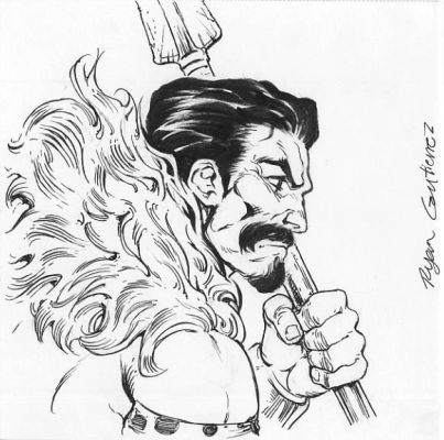 Ryan Gutierrez | Kraven 6X6 Card Art | Catskill Comics