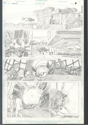 Mike Nasser | Mike Nasser (Netzer) Penciled Omac Page - Unpublished Pencils - Futuristic Flight Issue Omac # 4 Page 5 | Koch Comic Art