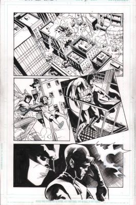 Jose Marzan, Karl Moline | Convergence Superboy #2 P.13 - Batman & Ga Flash - 2015 | Anthony’s Comic Book Art