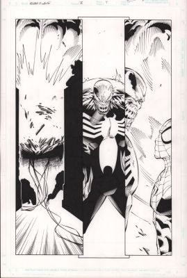 Derec Aucoin - Venom: the Finale #3 P.7 - Venom & Spidey - Signed - 1998