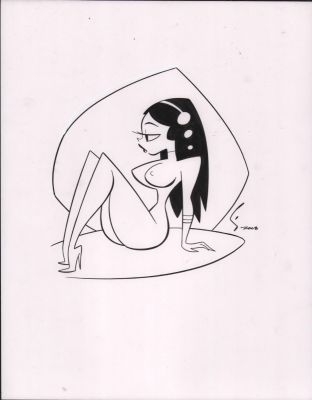 Shane Glines - Reclining Nude Pinup Girl - Signed - 2008