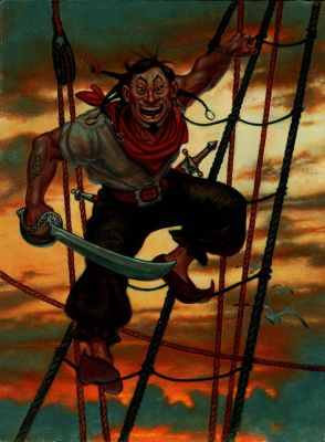 Don Maitz | Guardians Collectible Fantasy Card Painting #48 ’Yard Rat’ Card (1995) | Romitaman