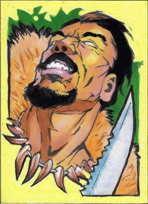 Aniekan Udofia | Sketch Card - Kraven the Hunter Marvel Spider-Man | TDArt