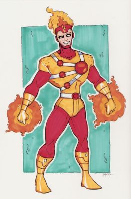 Unknown Artist? | Firestorm Color Commission - Signed 2017 | Anthony’s Comic Book Art