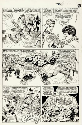 Frank Giacoia, Jack Kirby - Fantastic Four #39 P 6 (Key Page From Key Doom Story! All 4 Ff Throughout, with Ben Grimm & the Thing Throughout Also!) 1964