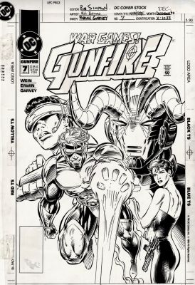 Ed Benes | Gunfire #7 Dc Cover (Gunfire, Ragnarok, Ben Nakashima, & Yvette Dubois!) 1994 | Romitaman