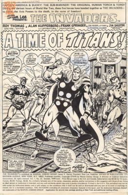 Frank Springer Alan Kupperberg - The Invaders #33 Splash (Marvel, 1978)