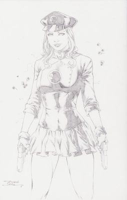 Ricardo Silva | Lady Black Hawk Pencil Art Commission - Signed 2018 | Anthony’s Comic Book Art
