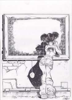 Caretta, Fernando - original illustration, "Teenager alla lavagna" (2015) | Catawiki