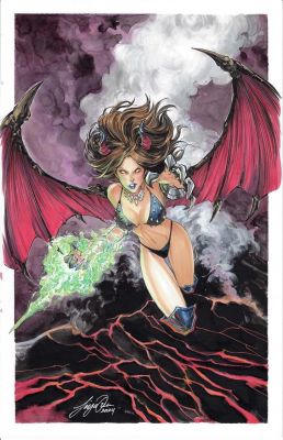 Siya Oum | Hellwitch Lady Death Hellgasm 1 Cover | TDArt