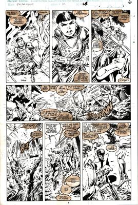 Alan Davis Paul Neary - Excalibur #12 P 6 (Lockheed, Capt. Brittain, Meggan, Rachel, Nightcrawler, Professor Stuart. Prince William!) 1989