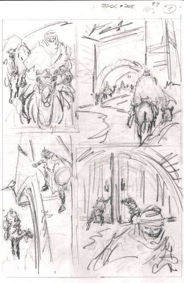 John Buscema | Savage Sword of Conan #205 P 7 (11 X 17 Inch Bronze Age Prelim) | Romitaman