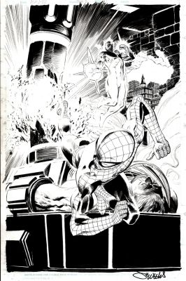 Lee Weeks | Amazing Spider-Man #628 P1 Splash (Spider-Man Vs the Awesome Power of the New Captain Universe!) 2010 | Romitaman