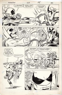 Mark Bright | Bright, Mark - Marvel / Powerman & Iron Fist #125 Pg 11, Iron Fist Fights For Life - Historic Death of Iron Fist Issue! | Cool Lines Art