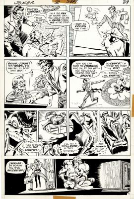 Ernie Chan, Jose Luis Garcia Lopez | The Joker #3 P 14 (Great Garcia-Lopez Inks! the Joker Has Comic Strip Artist Draw Him Into a Strip As Joker Gets Ready To Bomb the Creeper!) 1975 | Romitaman