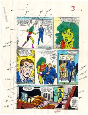 Nel Yomtov Kerry Gammill Joe Rubinstein | Marvel Fanfare She-Hulk Color Guide Issue 48 Page 3 | Catskill Comics