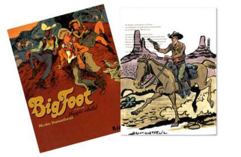 Dumontheuil, Nicolas | Big Foot Dédicace couleur Ã  l’encre de chine et aquarelle,... | Cornette de St Cyr
