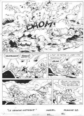 Mazel | Caline et Calebasse Planche originale 42 Les Mousquetaires LA GRANDE MATAGNE | Galerie Napoléon