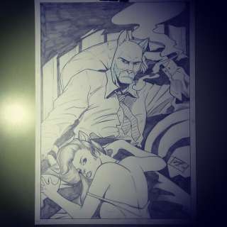 Lara, Raul - Original drawing - Tribute to Blacksad - (2017) | Catawiki