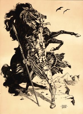 Paul Gulacy | Large Unpublished Savage Sword of Conan Pinup (Superb Detail!) 1975 | Romitaman