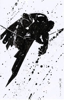 Batman on high wire by Gary Shipman