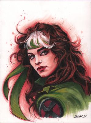 Steven Defendini | Rogue Mixed Media Commission - Signed - 2025 | Anthony’s Comic Book Art