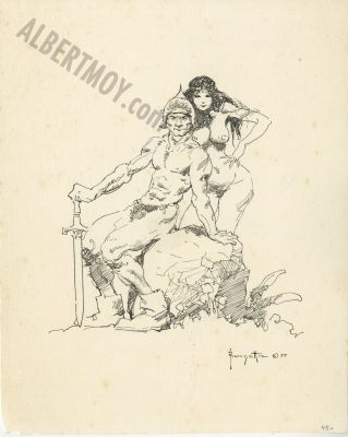 Frank Frazetta - Warrior And Girl