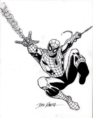 John Romita Sr. | John Romita Sr (Early 1990S) 11 X 14 Inch Spider-Man Penciled & Inked Pinup | Romitaman
