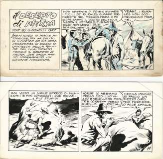 Gamba, Francesco - 2 original strips Tex series Gila no. 3 (1957) | Catawiki