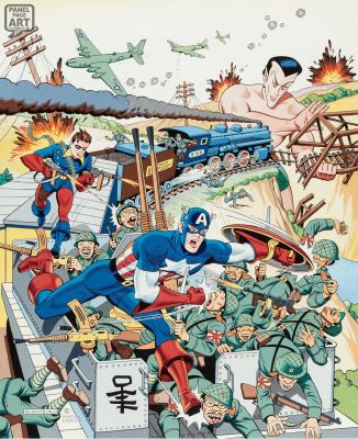 Alex Schomburg - All Winners 15 Cover - Painting Recreation