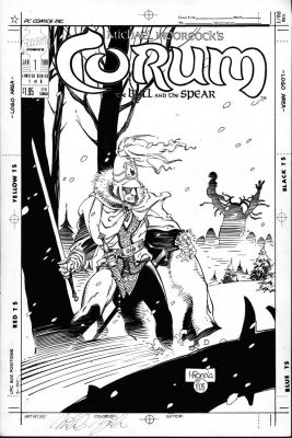 P Craig Russell Mike Mignola | Mignola, Mike / Craig Russell - Michael Moorcock’s Corum : Bull & Spear #1 Cover 1989 | Cool Lines Art