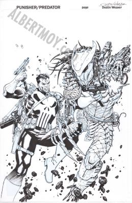 Dustin Weaver | Punisher-Predator Issue 2 Page Cover | Albert Moy