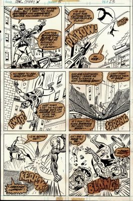 Mike Esposito, Sal Buscema | Spectacular Spider-Man #5 P 23 (Hitman Shoots At Spider-Man, Who Is Battling the Vulture Throughout!) 1976 | Romitaman