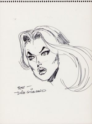 Dick Giordano | Black Canary Ink Art Commission - 1971 Signed W/Coa From Nycc | Anthony’s Comic Book Art