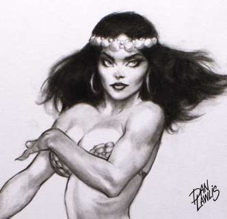 Dan Lawlis | Frazetta Girl By Dan Lawlis (Close Up Detail) | ComicArtFans Classifieds