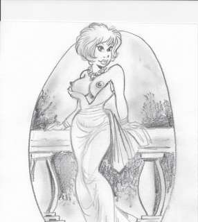 Walthéry, François - Dessin original - Natacha en tenue de soirée - (2017) | Catawiki